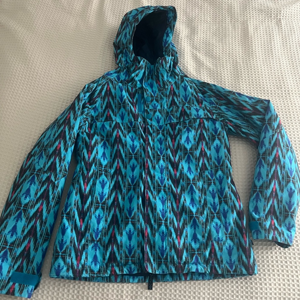 Burton Vibrant Blue Jacket with Patterned Accents